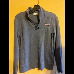 Vineyard Vines XS 3/4 Zip Sweatshirt Cotton Blue